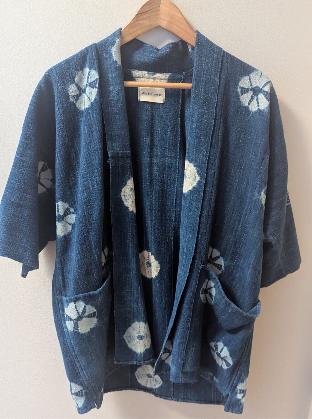Mira Blackman Indigo Jacket. One Size, New.